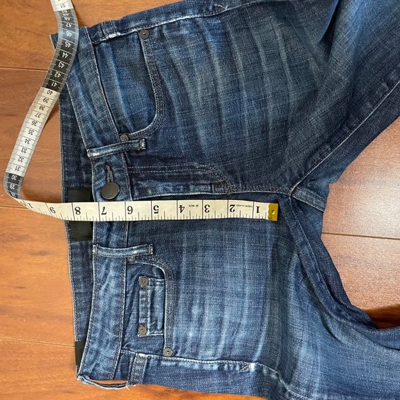 Vince Womens Dylan Dark Wash Mid Rise Distressed Skinny Ankle Jeans Size 25 - Picture 8 of 13